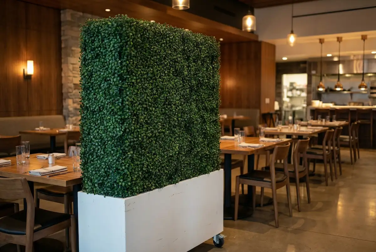 Restaurant hedge divider