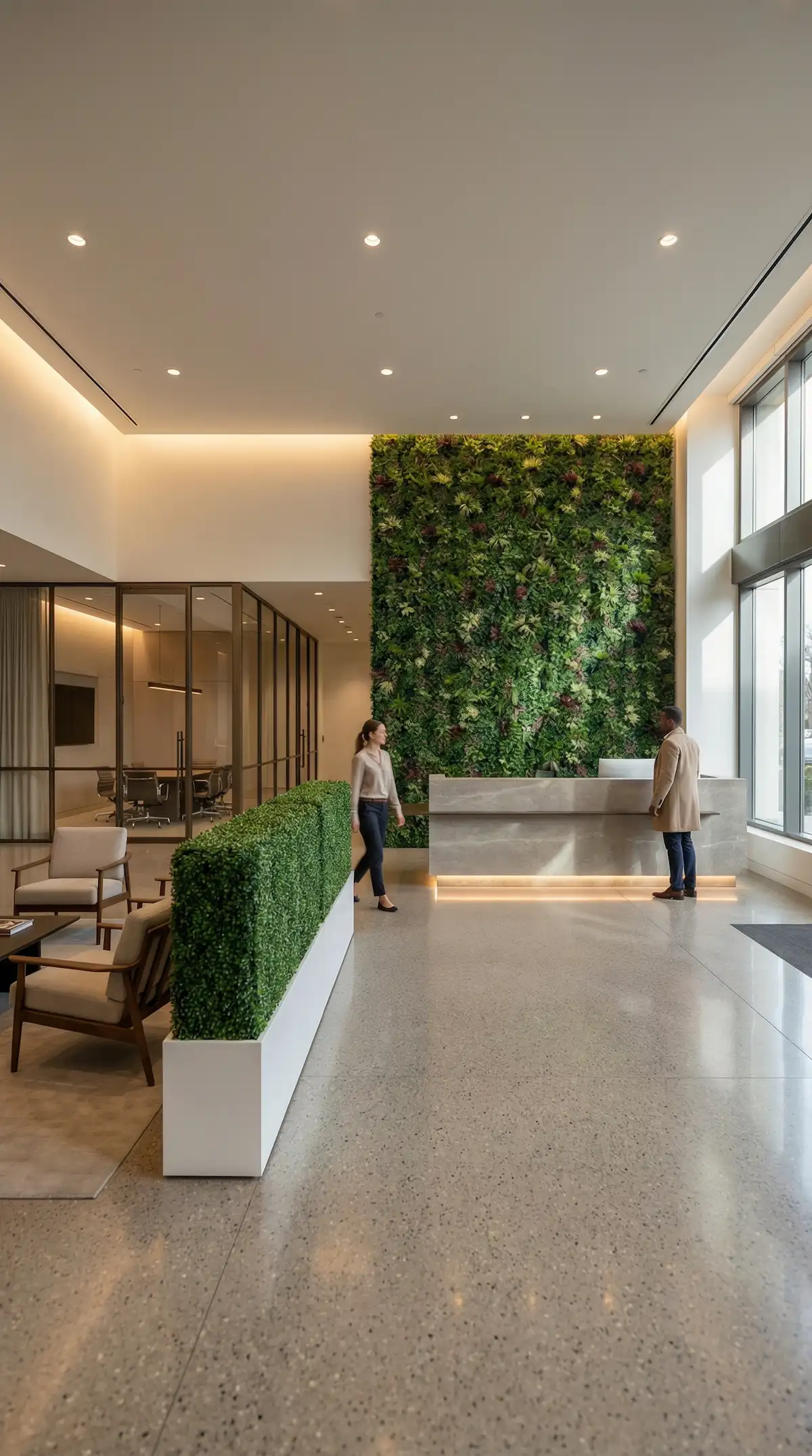 Commercial office living wall